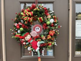 Elf on a Wreath